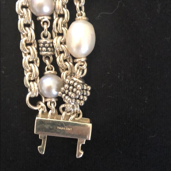 Michael Dawkins silver and pearl bracelet 7.5 “ - Picture 2 of 3